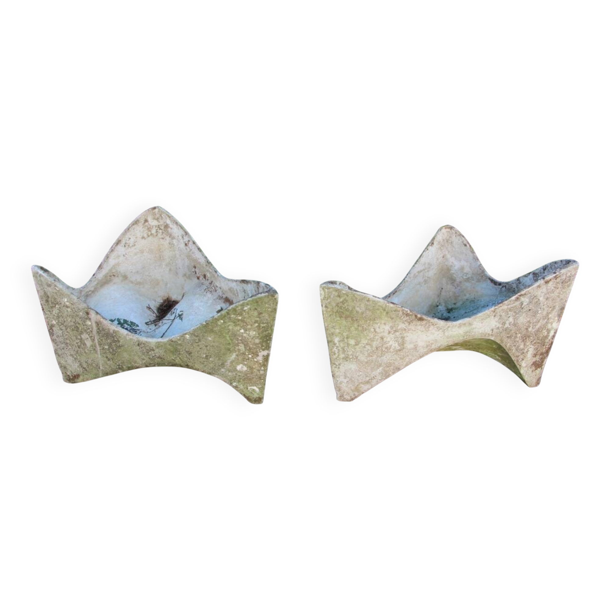 Pair of "Tooth" Planters by Willy Guhl