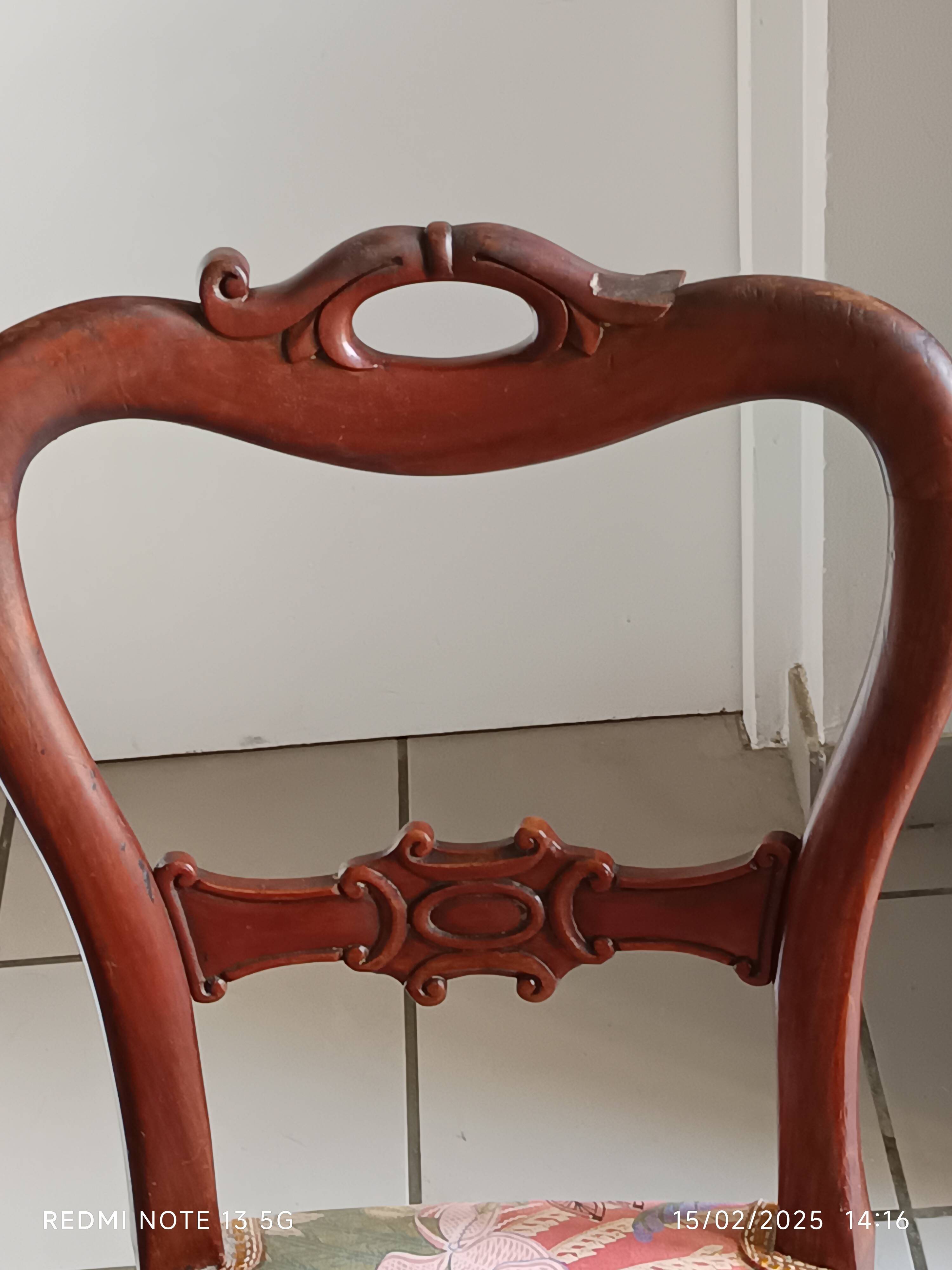 Set of 5 19th century cacahogany chairs