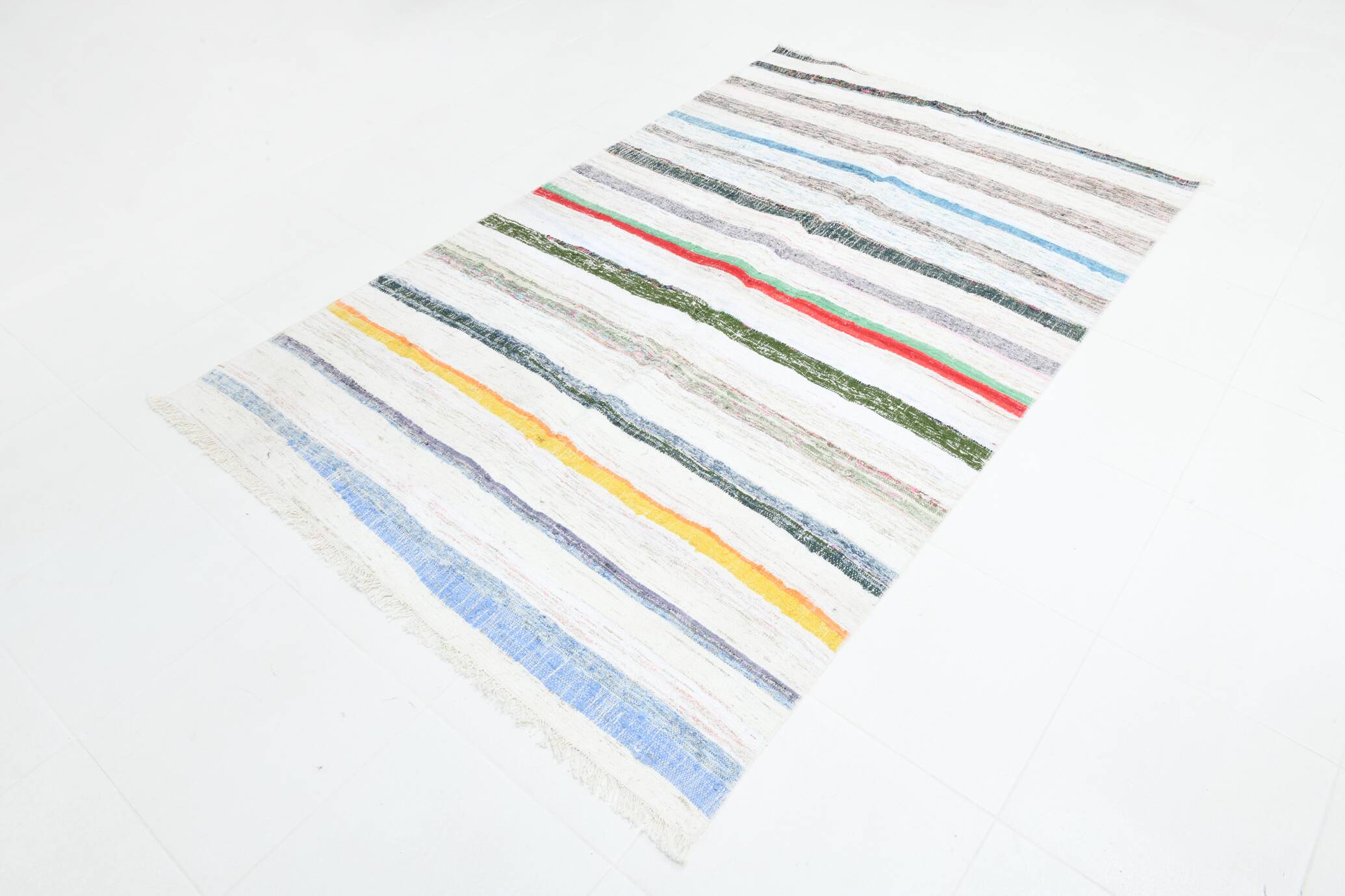 5x8 Contemporary Handmade Vintage Kilim Rug, 149x238Cm