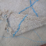 Carpet Beni Ouarain with Blue Diamond 100% wool 249 x 154 cm