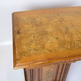 Bureau ancien avec petit meuble en noyer des années 1860