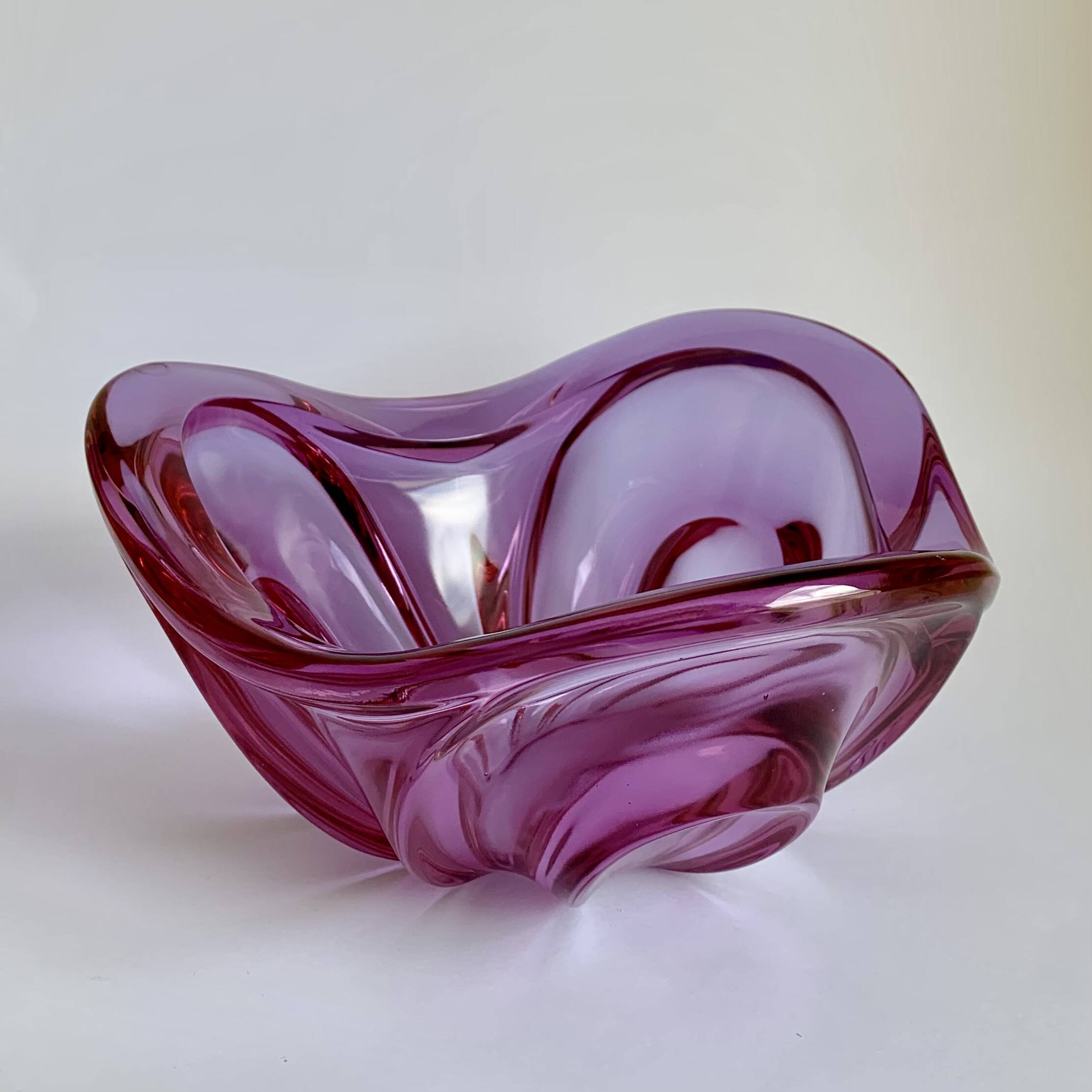 Huge Murano Glass Bowl in Purple