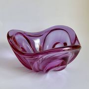 Grand bol en verre de Murano violet