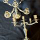 Exceptional pair of table candlesticks in fine silver, St. Médard Paris