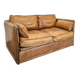 Roche Bobois 80s 2-seater leather sofa
