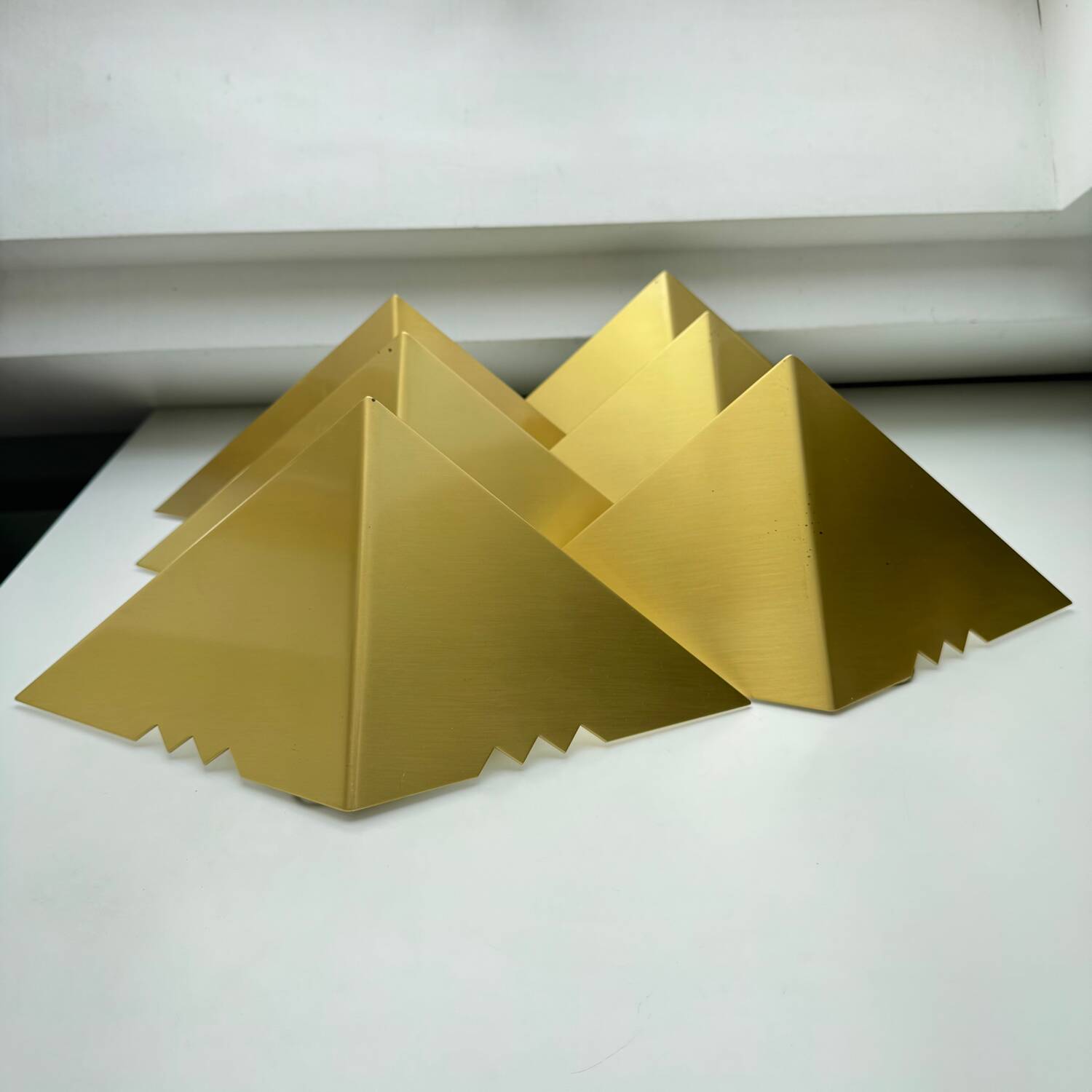 Set of 6 J.T. Kalmar Brass Wall Lamps