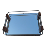 Wooden serving tray and mirror