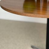 Vintage German round coffee table – Walnut & star base