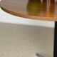 Vintage German round coffee table – Walnut & star base