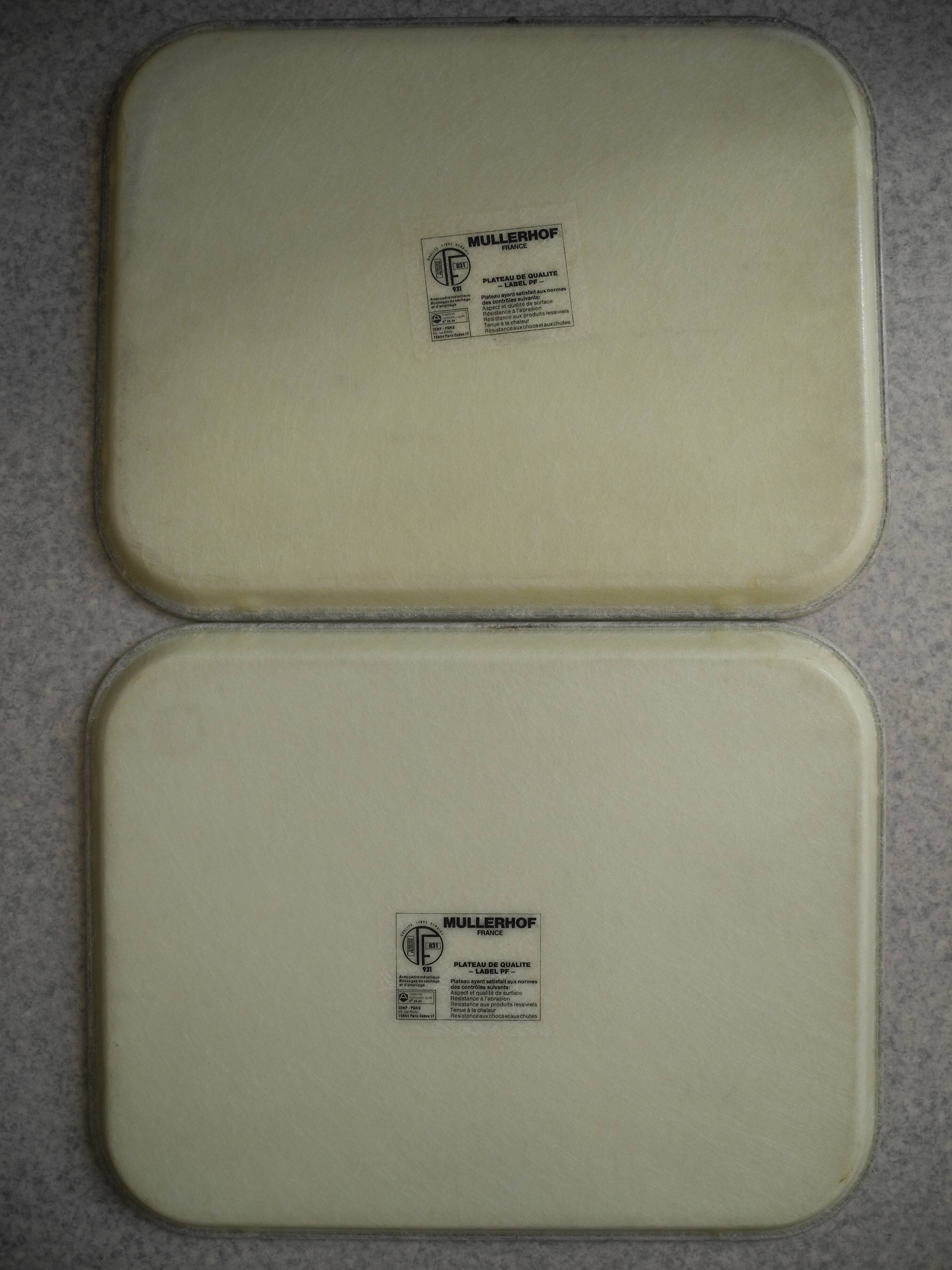 Mullerhof fiber cane trays vintage decor french fiberglass trays