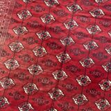 Nice big vintage carpet Bokhara handmade 200x282 cm