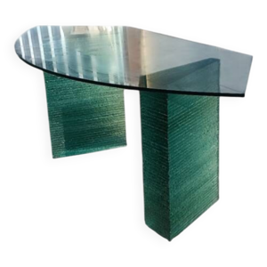 bureau en verre massif,