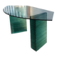 Solid glass desk, 1990s