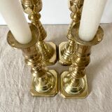 Old brass candlesticks England