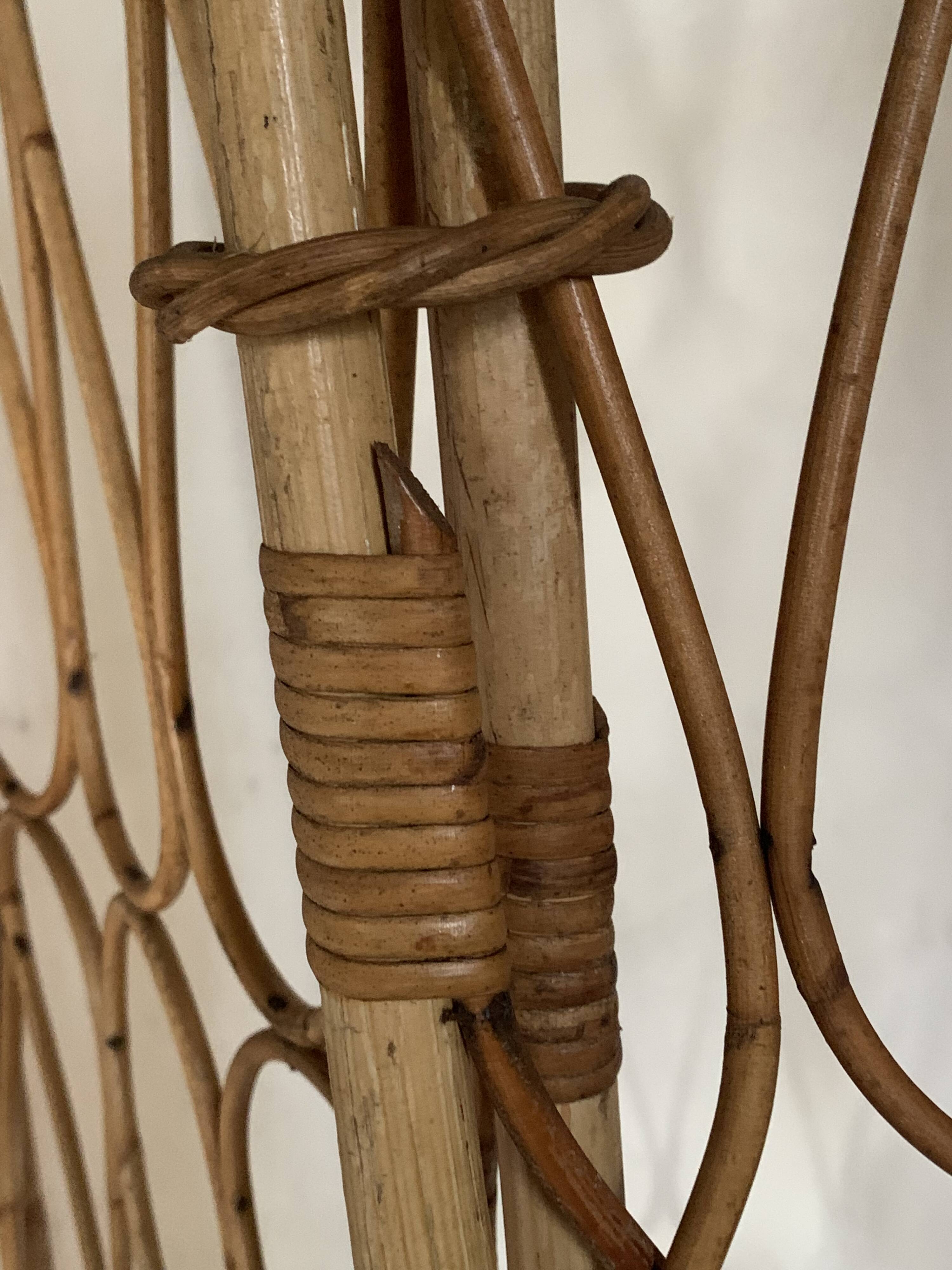 Vintage rattan screen