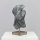 Abstract dolomite stone sculpture by Ineke van Zuuren, Netherlands, 1980s