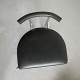 Italian Postmodern Black Tokyo Stool by Rodney Kinsman for Bieffeplast, 1985