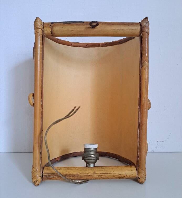 Vintage bamboo wall light