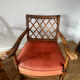 2 fauteuils vintage en bois et tissu