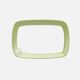 Vintage serving dish porcelain Toscana green and white - retro chic decor