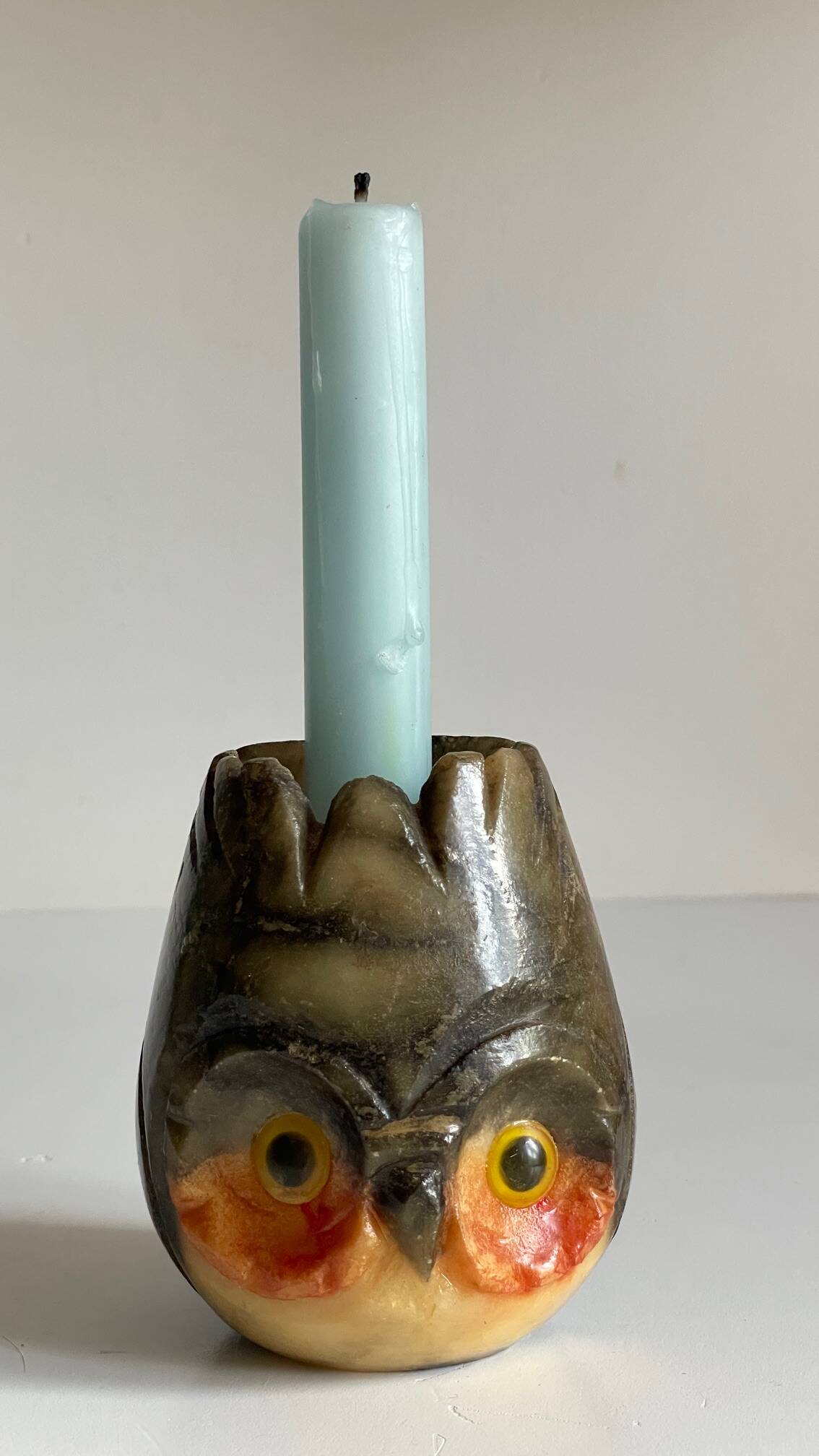 Alabaster stone candle holder made in italy vintage