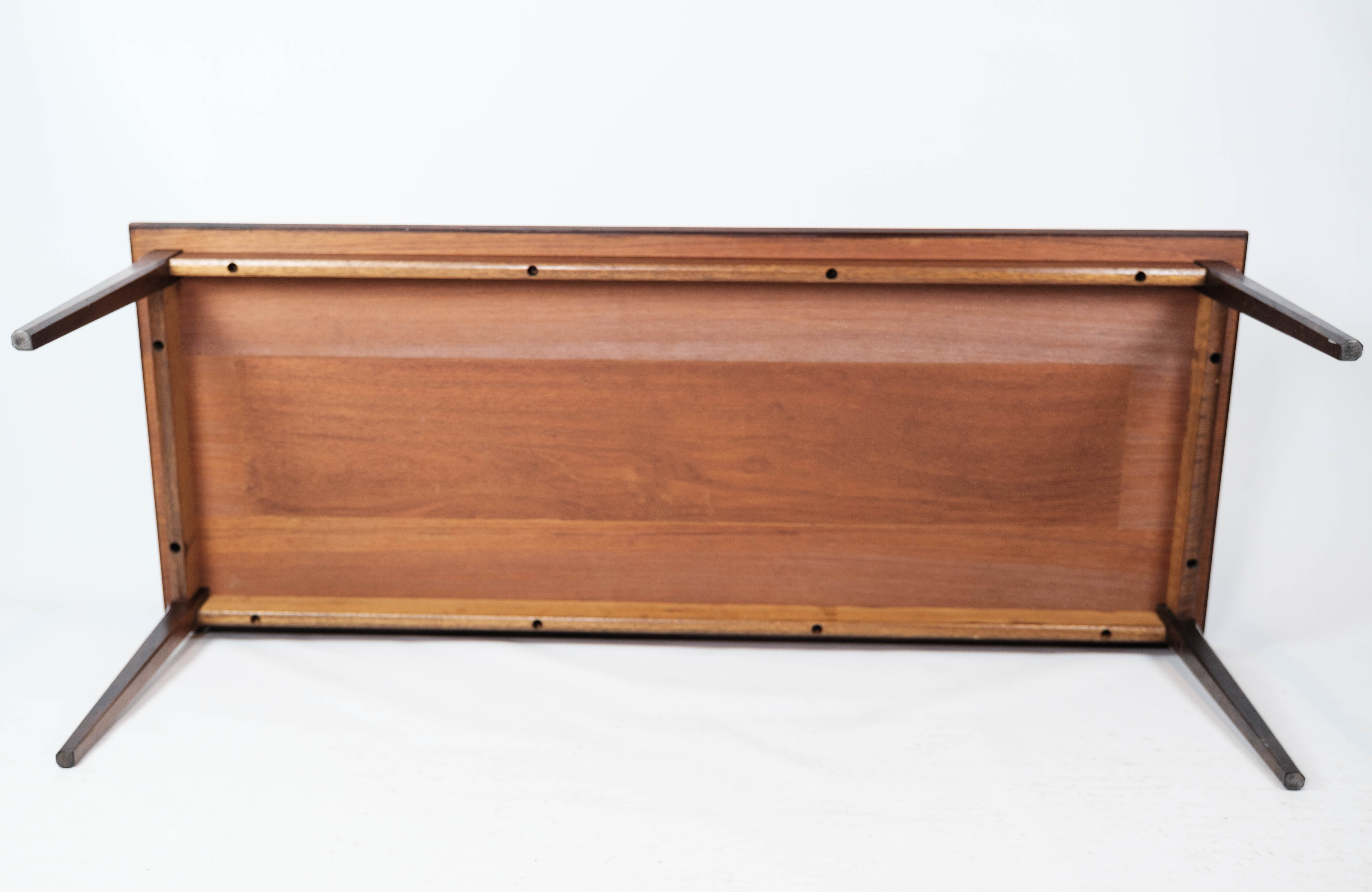 Coffee table in rosewood and black slate of Danish design, 1960s