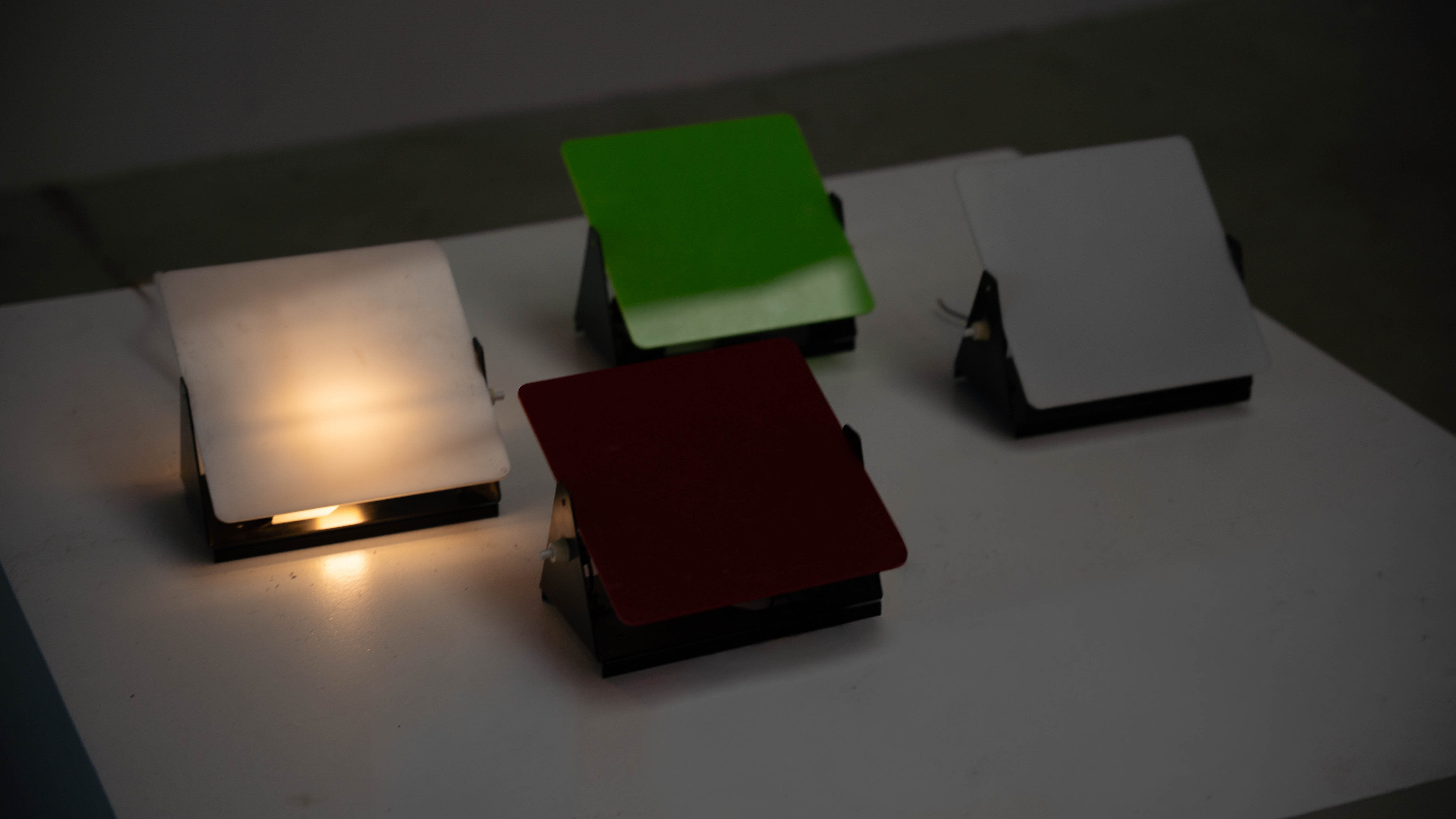 Set of four French wall lamps