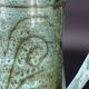 Turquoise green glazed stoneware pitcher – signed, France, 1970