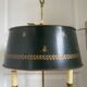Antique Bouillotte Lamp 2 Lights Swan Lucien Gau Gilded Bronze Empire Napoleon