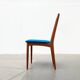 Set of Danish teak chairs from the mid-century with new Kvadrat Hallingdal cushions, 1960s.