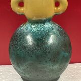 Accolay ear vase Ceramic Turquoise Blue & yellow 17 cm