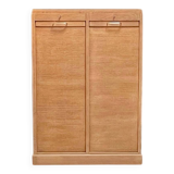 Double oak curtain filing cabinet