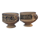 Pair of large 500 ml ceramic mugs from the Maghreb.
