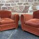Paire de fauteuils club Art déco 1950