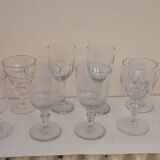 Set de 12 verres à pied anciens