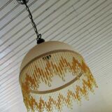 Satin glass suspension with bangs