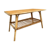 Table en rotin vintage