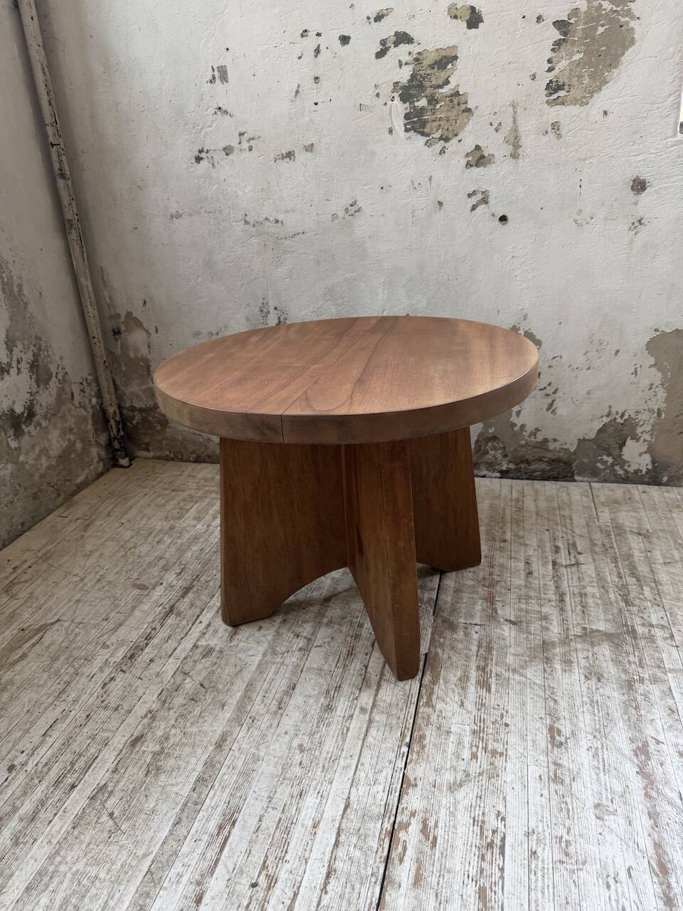 Constructivist gueridon 1950 mahogany