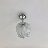 Art deco glass and chrome suspension