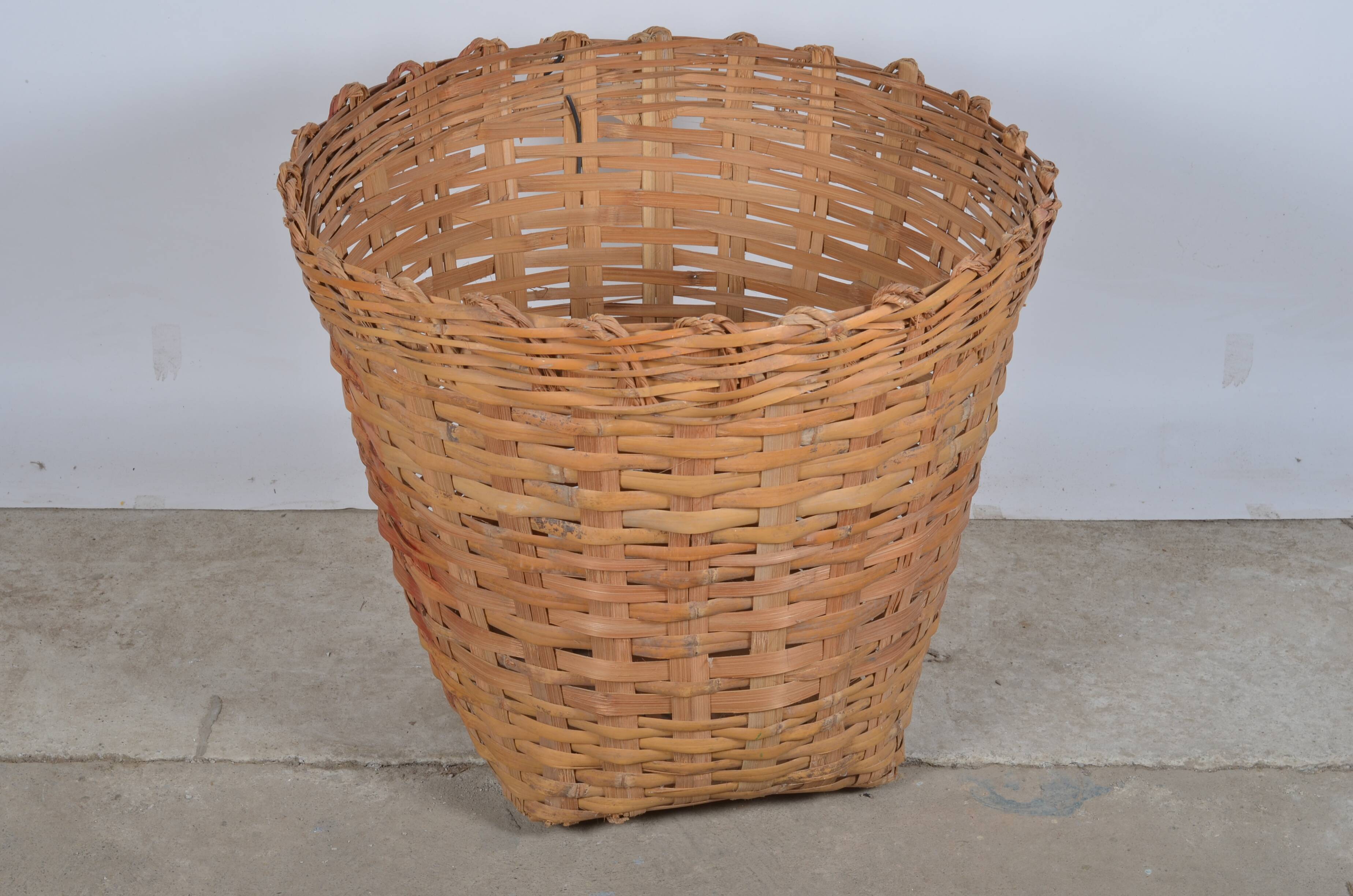 Woven bamboo basket