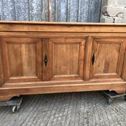 Louis Philippe style sideboard in solid walnut with 3 doors and 1 pull-out shelf.