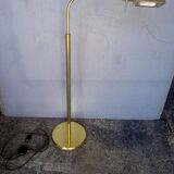 Reading floor lamp in golden brass vintage design 1970