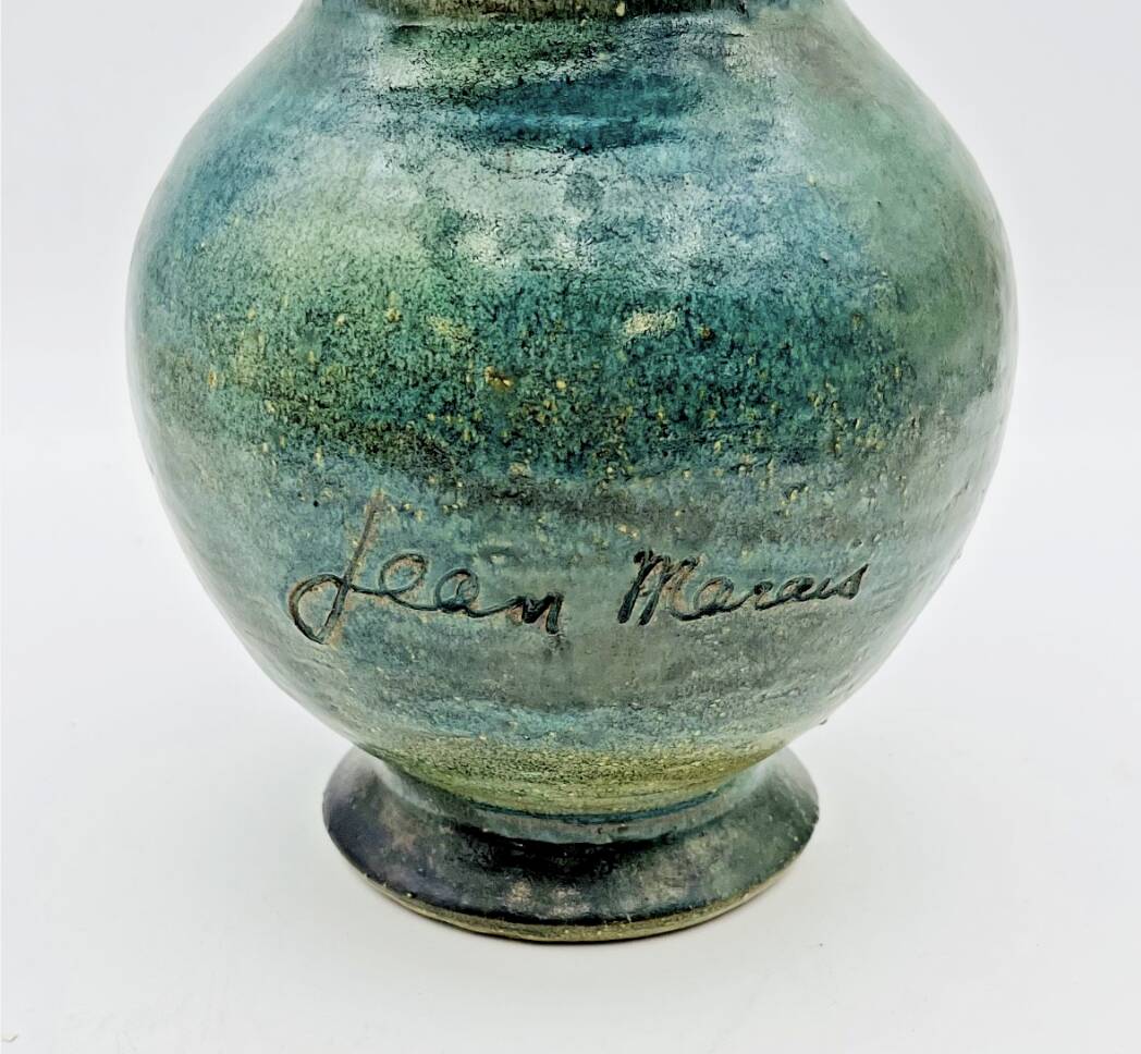 Grand vase Jean Marais céramique bleu vert - 661002