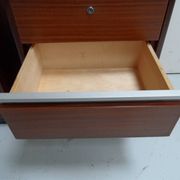 Mid century set of 2 mahogany filing cabinets