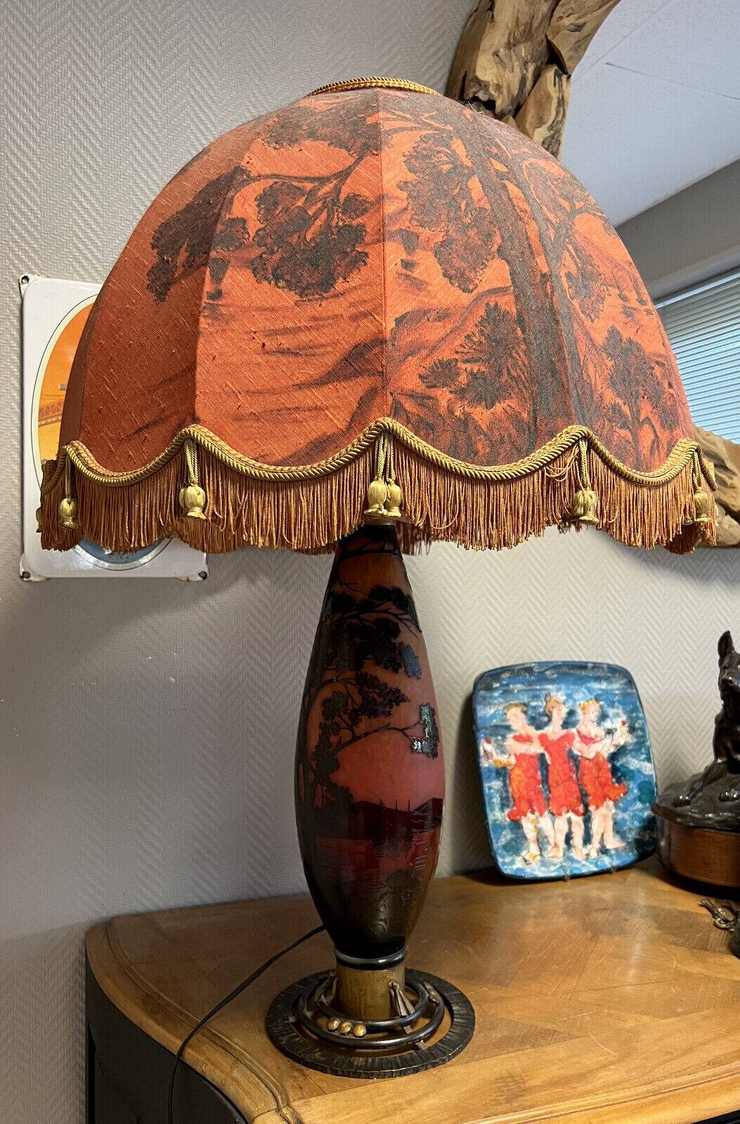 Glass paste lamp from the Art Nouveau period around 1900