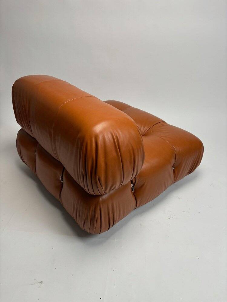 Camaleonda Lounge Sofa in Cognac Leather by Mario Bellini for B&B Italia, 1973, Set of 4