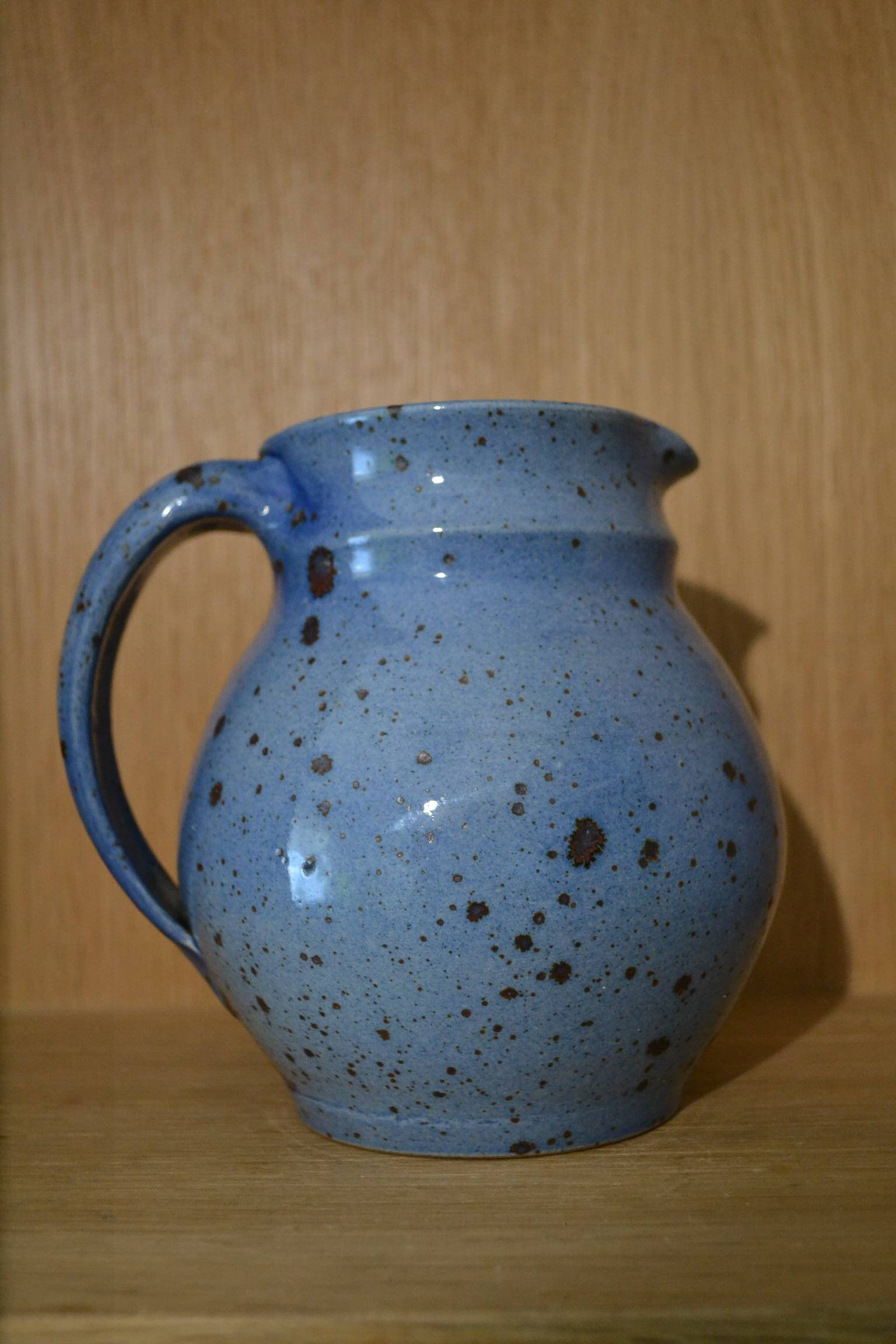 Blue stoneware jug