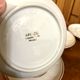 Set of 2 Apilco Flat French Porcelain Coffee Cups with Saucers, Model Flora
