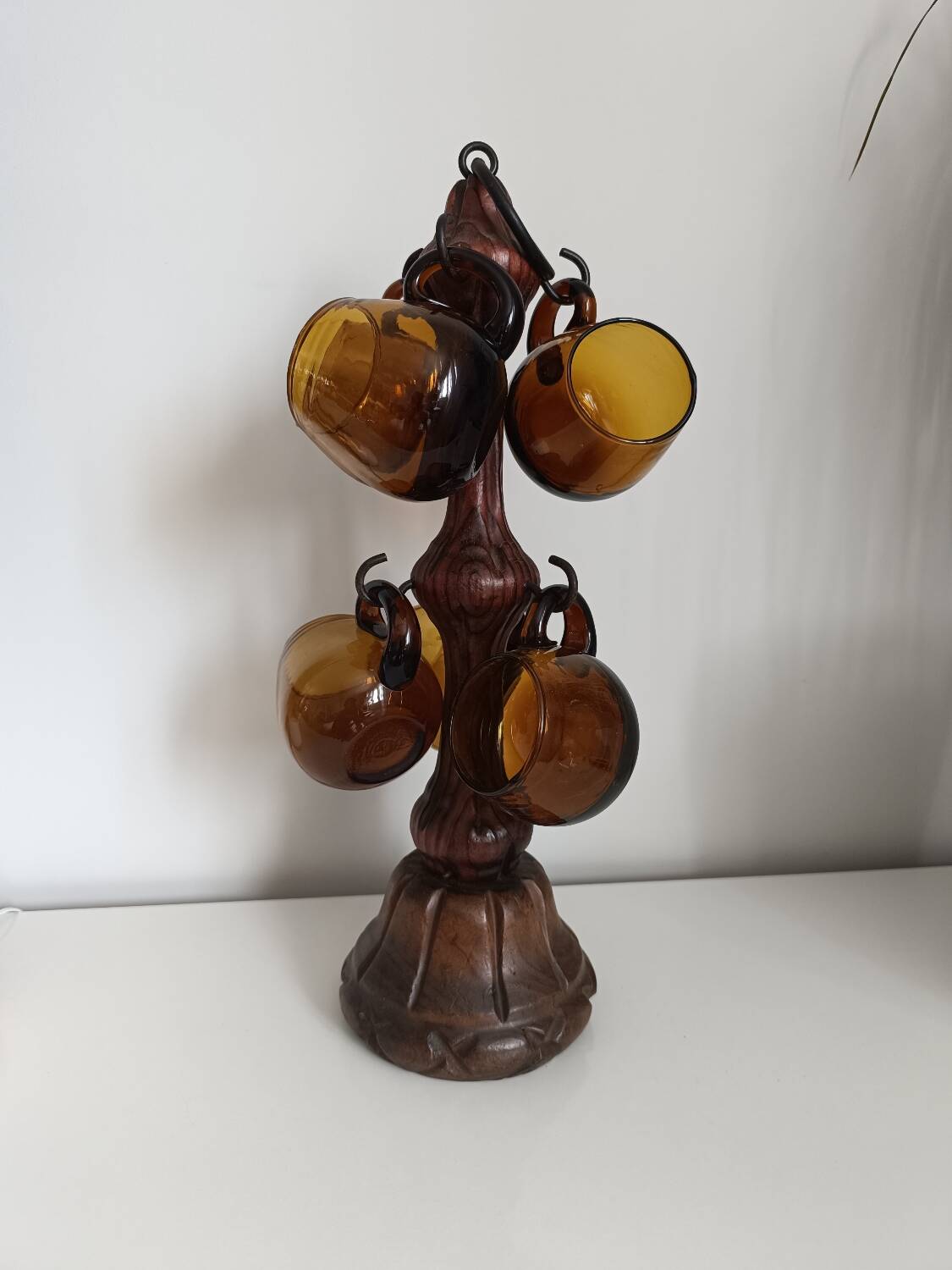 Set of 6 vintage blown glass cups