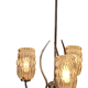 Vintage suspension 50/60s chrome and glass